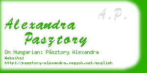 alexandra pasztory business card